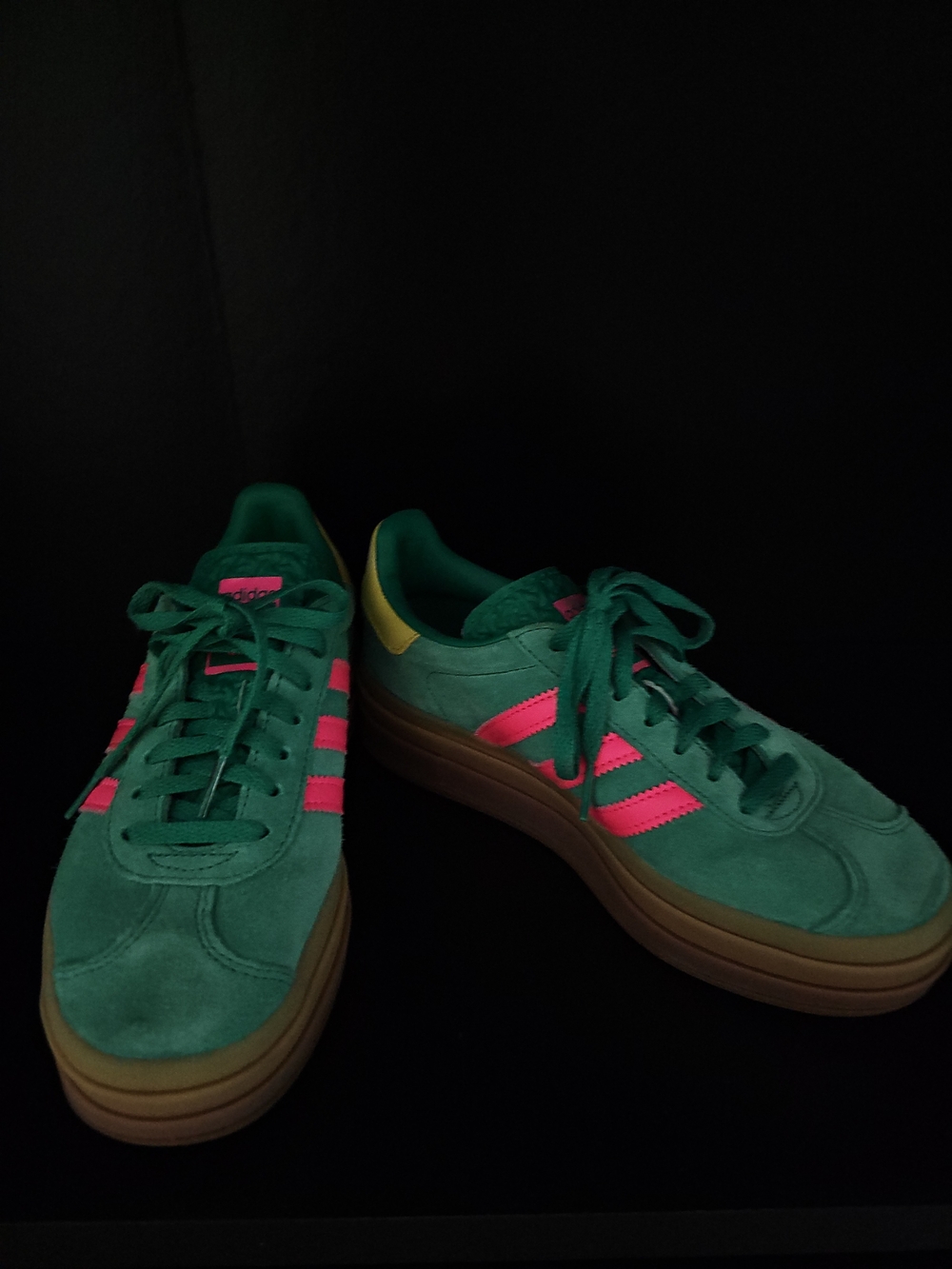 Adidas Gazelle Bold Platform Sneakers Turquoise Pink Women's Size 6